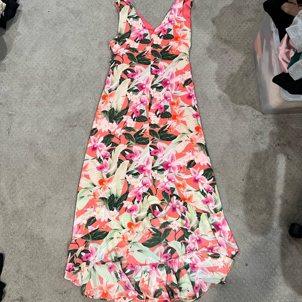 Tommy Bahama Floral V-Neck Midi Tank Dress